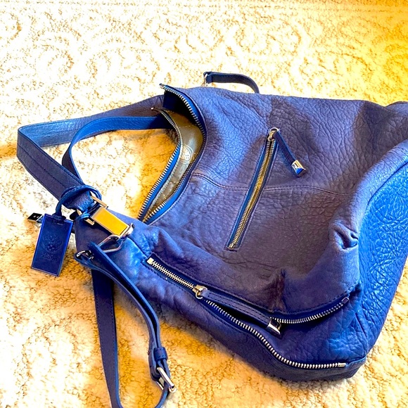 Vince Camuto blue grayish tone soft leather bag. - Picture 5 of 10